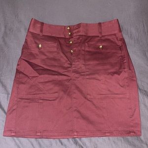 Loft maroon cargo skirt, size 2